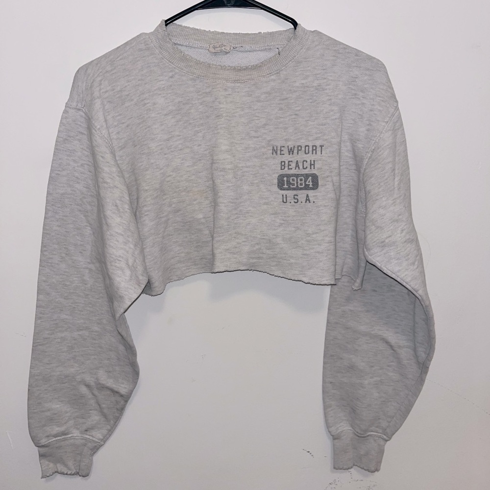 Cropped John Galt Newport Beach sweatshirt